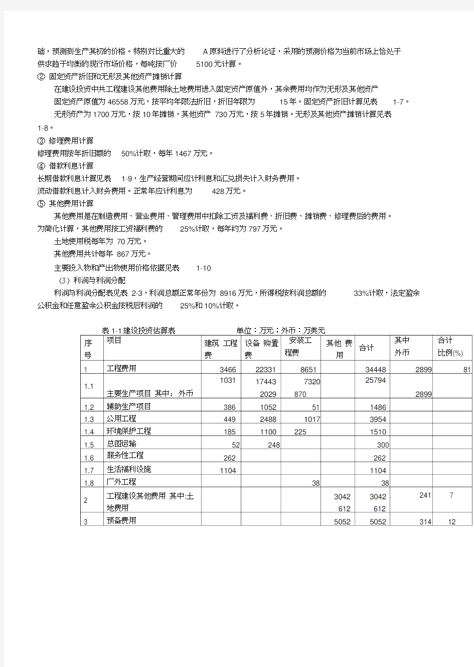 工程经济学项目经济评价案例分析