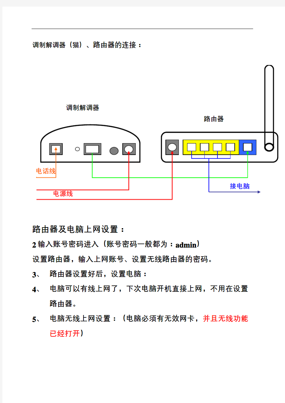 无线路由器上网设置及网络连接方法详细图解